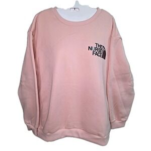 The Nurse Face Sweatshirt Pink Size L Pink Long Sleeve Pull Over